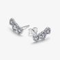 PANDORA Silver Halo Heart Trilogy Stud Earrings 294411C01