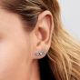 PANDORA Silver Halo Heart Trilogy Stud Earrings 294411C01