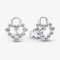 PANDORA Silver Sparkling Heart Padlock Stud Earrings 294419C01