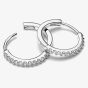 PANDORA Silver & Cubic Zirconia Mini Hoop Earrings 294649C01