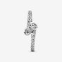 Pandora Silver Two Sparkling Hearts Ring 191023CZ