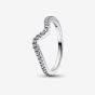 PANDORA Silver Sparkling Wave Ring 192539C01