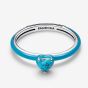 PANDORA Turquoise Coloured Heart Stone Ring 193828C01