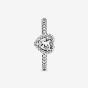 PANDORA Silver Elevated Heart Ring 198421C01