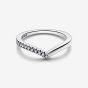 PANDORA Silver Timeless Half Sparkling Wishbone Ring 192394C01