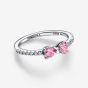 PANDORA Silver Sparkling Pink Bow Ring 193510C01