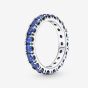 PANDORA Sterling Silver Blue Sparkling Eternity Ring 190050C02