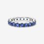 PANDORA Sterling Silver Blue Sparkling Eternity Ring 190050C02