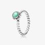 PANDORA Silver May Birthstone Beaded Ring 190854CH