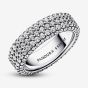 PANDORA Sterling Silver Pavé Triple Row Ring 192634C01