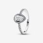 PANDORA Sterling Silver Sparkling Pear Halo Ring 192835C01