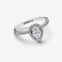 PANDORA Sterling Silver Sparkling Pear Halo Ring 192835C01