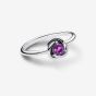 PANDORA Silver February Birthstone Circle Ring 192993C02