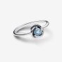 PANDORA Silver March Birthstone Circle Ring 192993C03