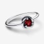 PANDORA Silver July Birthstone Circle Ring 192993C07
