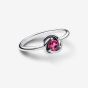 PANDORA Silver October Birthstone Circle Ring 192993C10