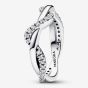 PANDORA Sterling Silver Intertwined Wave Ring 193098C01