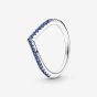PANDORA Sterling Silver Timeless Wish Blue Ring 196316C02