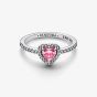 PANDORA Elevated Pink Heart Ring 198421C03