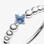 PANDORA March Birthstone Beaded Ring 198867C01