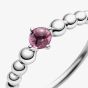 PANDORA July Birthstone Beaded Ring 198867C02