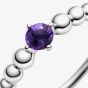 PANDORA February Birthstone Beaded Ring 198867C03