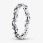 PANDORA Silver Crescent Moon Band Ring 194258C00