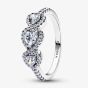 PANDORA Silver Halo Heart Trilogy Ring 194413C01