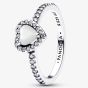 PANDORA Silver Elevated White Heart Ring 198421C11
