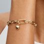 PANDORA 14ct Gold Plated Mini Heart Dangle Charm 763691C00