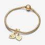 PANDORA 14ct Gold Plated Mother Daughter Heart Split Charm 769187C01