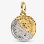 PANDORA 14ct Yellow Gold Plated & Sterling Silver Sun & Moon Medallion Dangle Charm 763977C01