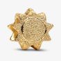 PANDORA 14ct Yellow Gold Plated Textured Mini Sun Charm 764052C00