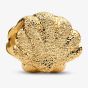 PANDORA 14ct Yellow Gold Plated Textured Mini Shell Charm 764057C00
