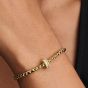 PANDORA 14ct Yellow Gold Plated Cubic Zirconia Ribbed Clip Charm 764078C01
