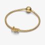 PANDORA 14ct Yellow Gold Handwritten Love Charm 763055C00