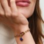 PANDORA 14ct Yellow Gold Plated Blue Lapis Lazuli Mini Medallion Charm 763388C01