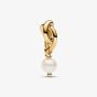 PANDORA 14ct Yellow Gold Plated Freshwater Pearl June Eternity Circle Charm 763462C06