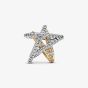 PANDORA Two Tone Cubic Zirconia Sparkling Crossover Star Charm 763590C01