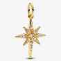 PANDORA 14ct Yellow Gold Cubic Zirconia North Star Dangle Charm 763608C01
