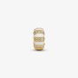 PANDORA 14ct Yellow Gold Cubic Zirconia & Enamel Clip Charm 763785C01