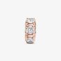 PANDORA 14ct Rose Gold Plated Cubic Zirconia Flower Clip Charm 780046C01