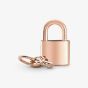 PANDORA 14ct Rose Gold Plated Padlock Key Charm 780088C01