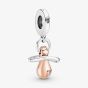 PANDORA Two Tone Baby Dummy Dangle Charm 781490C01