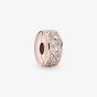 PANDORA 14ct Rose Gold Plated Clear Pavé Clip Charm 781817CZ