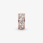 PANDORA 14ct Rose Gold Plated Clear Pavé Clip Charm 781817CZ