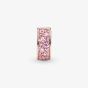 PANDORA 14ct Rose Gold Plated Pink Pavé Clip Charm 781817PCZ