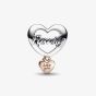 PANDORA Two Tone Love You Family Heart Charm 782326C00