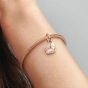 PANDORA 14ct Rose Gold Plated Pink Butterfly Dangle Charm 782555C01