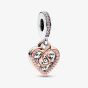PANDORA Two Tone Cubic Zirconia Infinity Heart Dangle Charm 782641C01